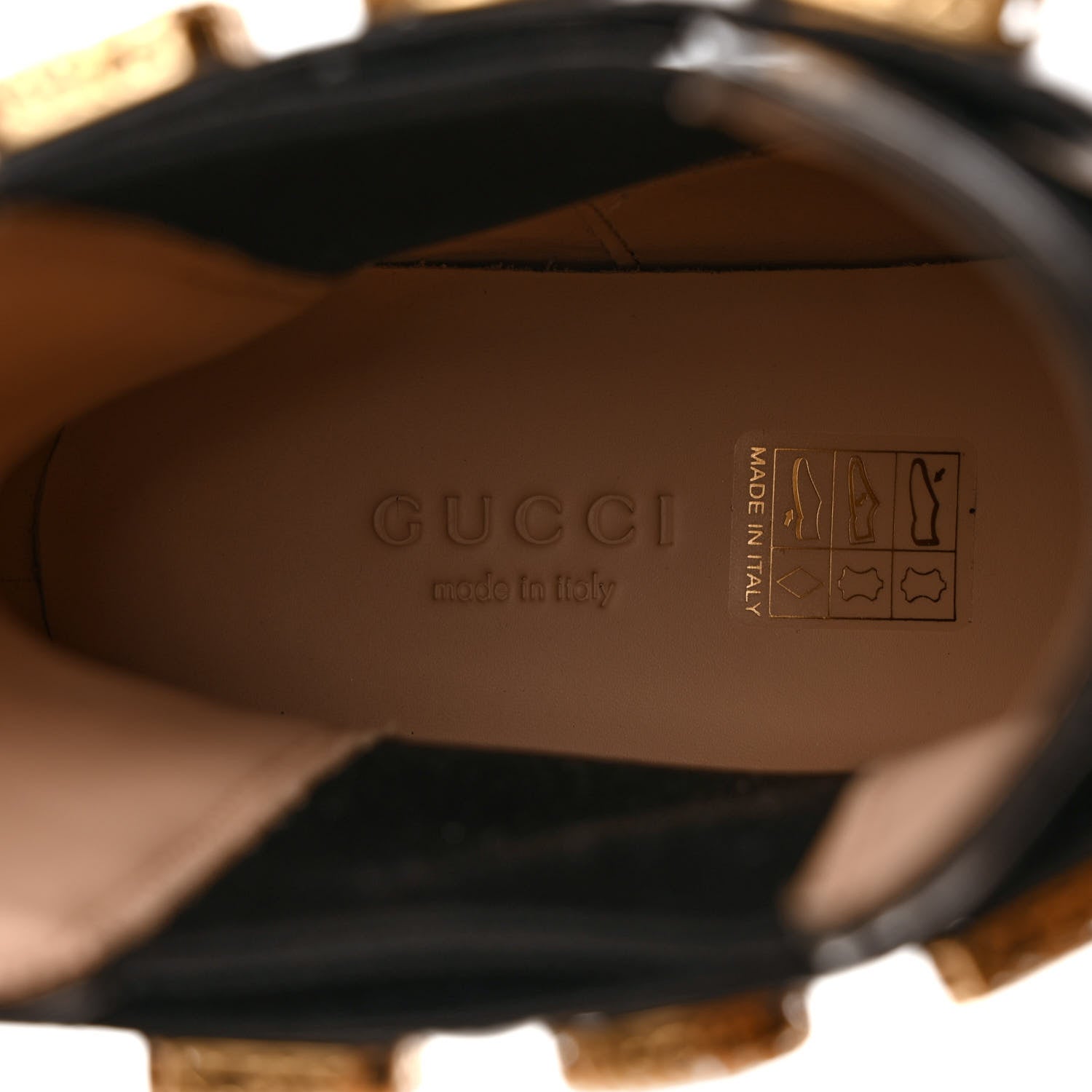 Gucci Calfskin Crystal GG Trip Chelsea Ankle Boots 39.5 Black 7 of 9