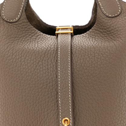 Hermes Taurillon Clemence Picotin Lock 18 PM Etoupe 8 of 11