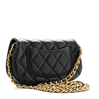 Chanel Calfskin Quilted Coco Mail Clutch With Chain Black 2 of 12