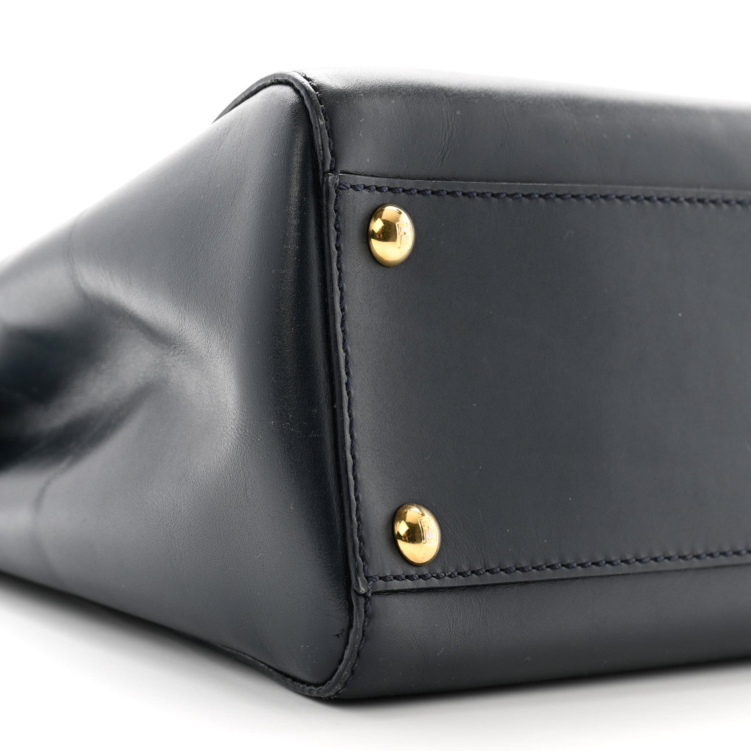 Fendi Vitello Morgan Shiny Nappa Medium Peekaboo Iconic Satchel Lavagna Lago 9 of 12