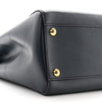 Fendi Vitello Morgan Shiny Nappa Medium Peekaboo Iconic Satchel Lavagna Lago 9 of 12