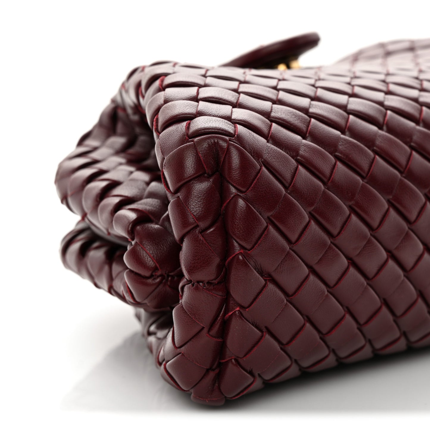 Nappa Intrecciato Small The Lauren 1980 Clutch With Chain Barolo