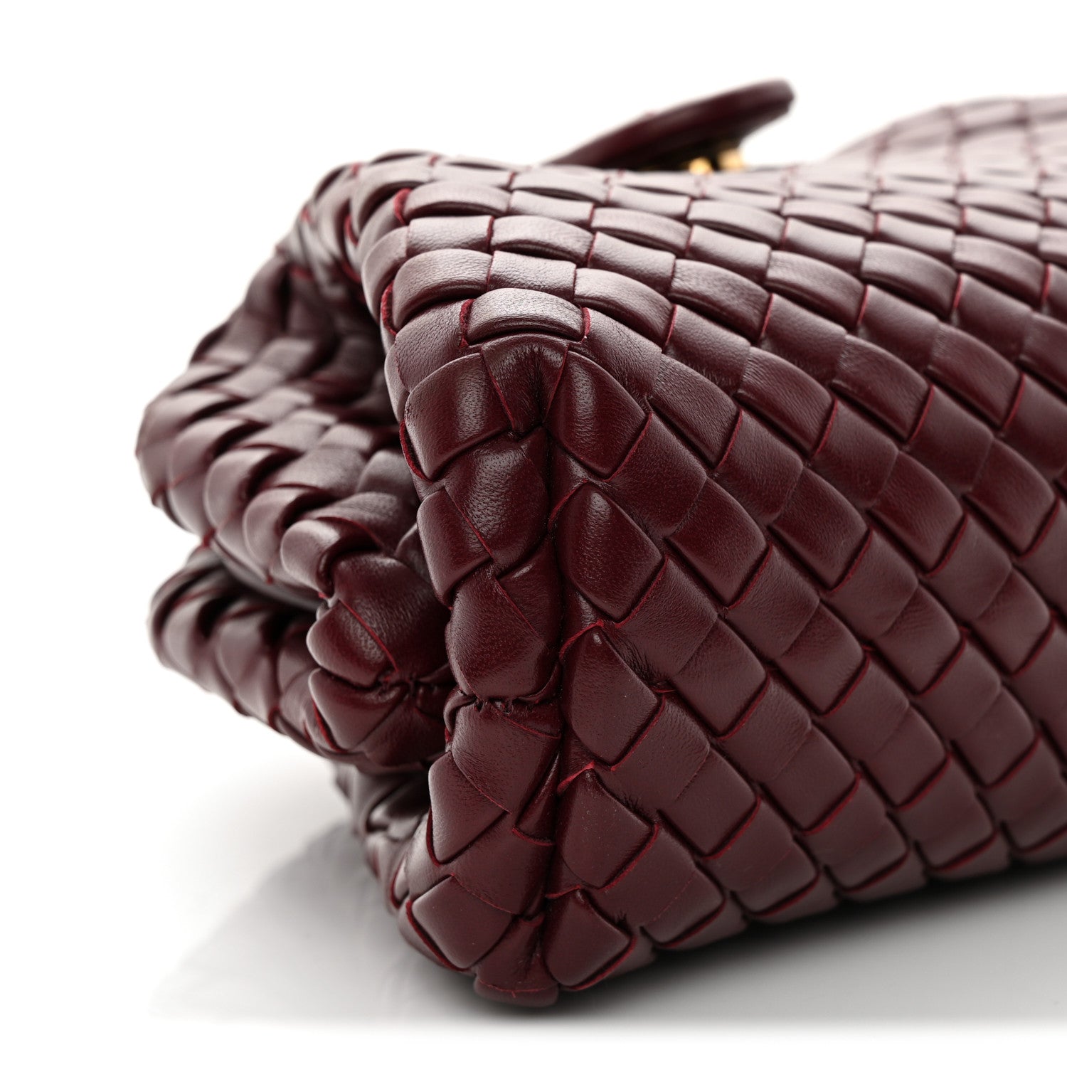 Bottega Veneta Nappa Intrecciato Small The Lauren 1980 Clutch With Chain Barolo 9 of 11
