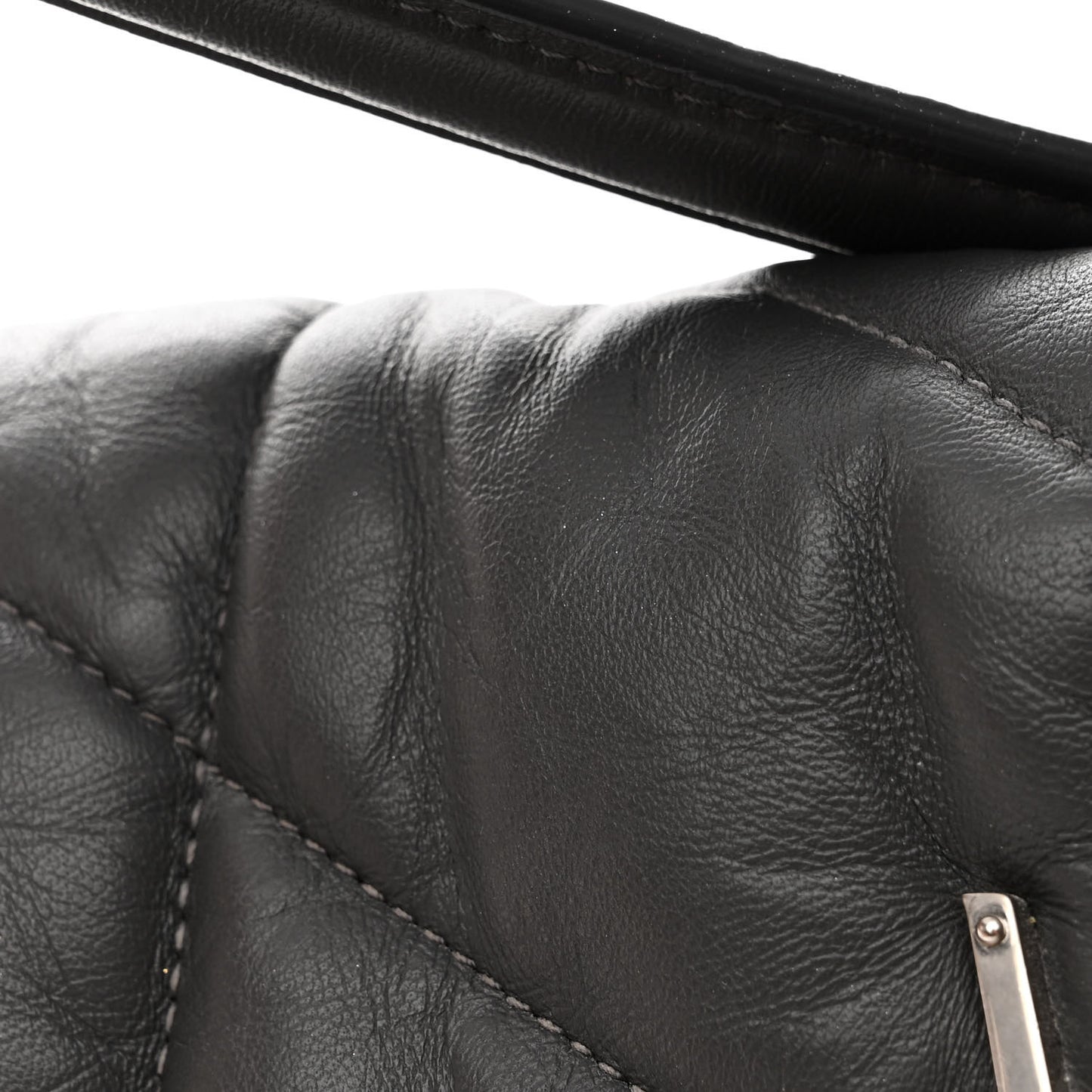 Lambskin Quilted Small Loulou Puffer Monogram Chain Satchel Concrete