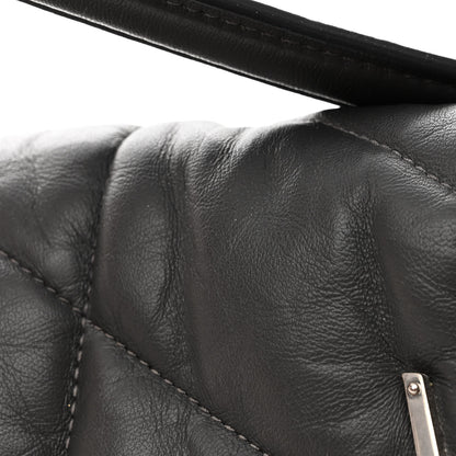 Saint Laurent Lambskin Quilted Small Loulou Puffer Monogram Chain Satchel Concrete 14 of 16
