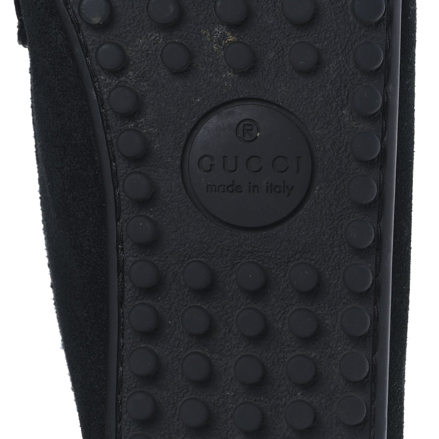 Gucci Suede Web Mens Horsebit Driver Loafers 9 Black 6 of 8