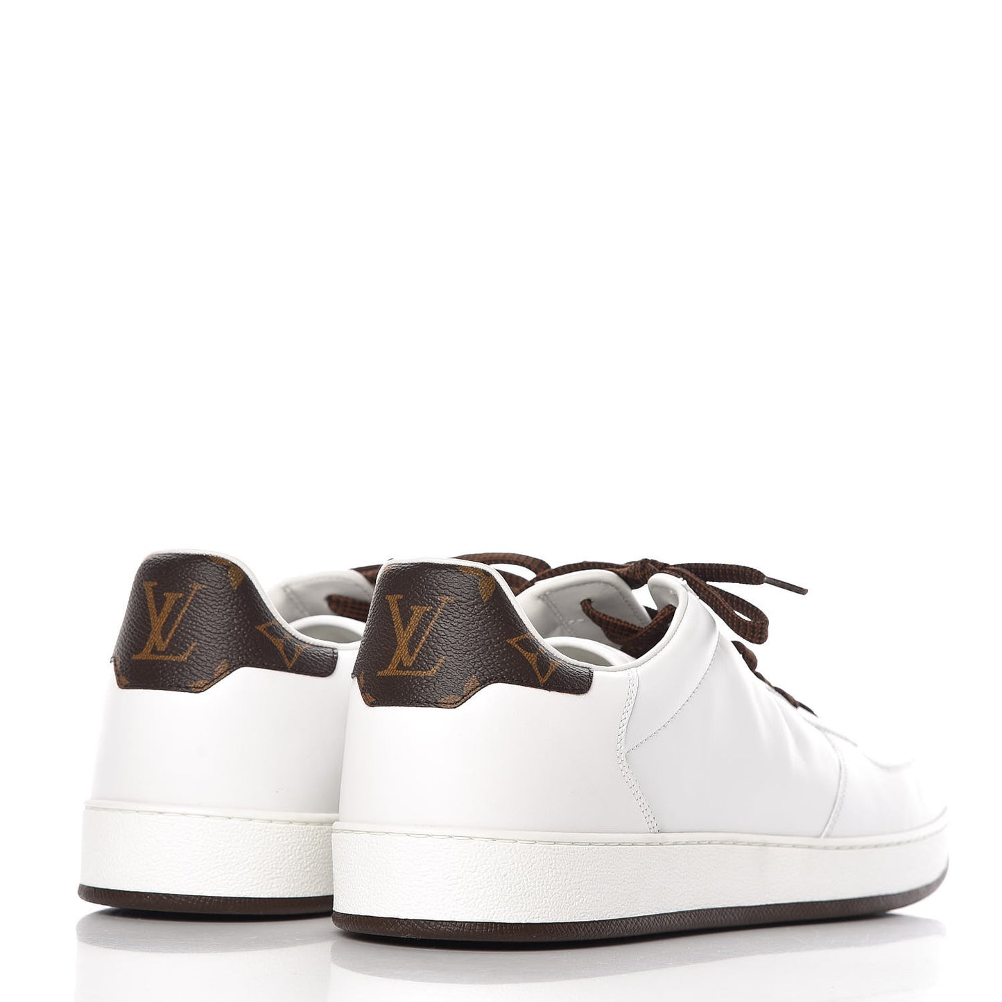 Calfskin Monogram Rivoli Sneakers 10 White