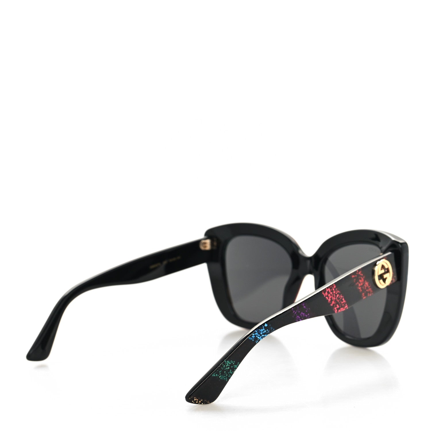 Gucci Acetate Glitter Sunglasses GG0327S Black 4 of 8