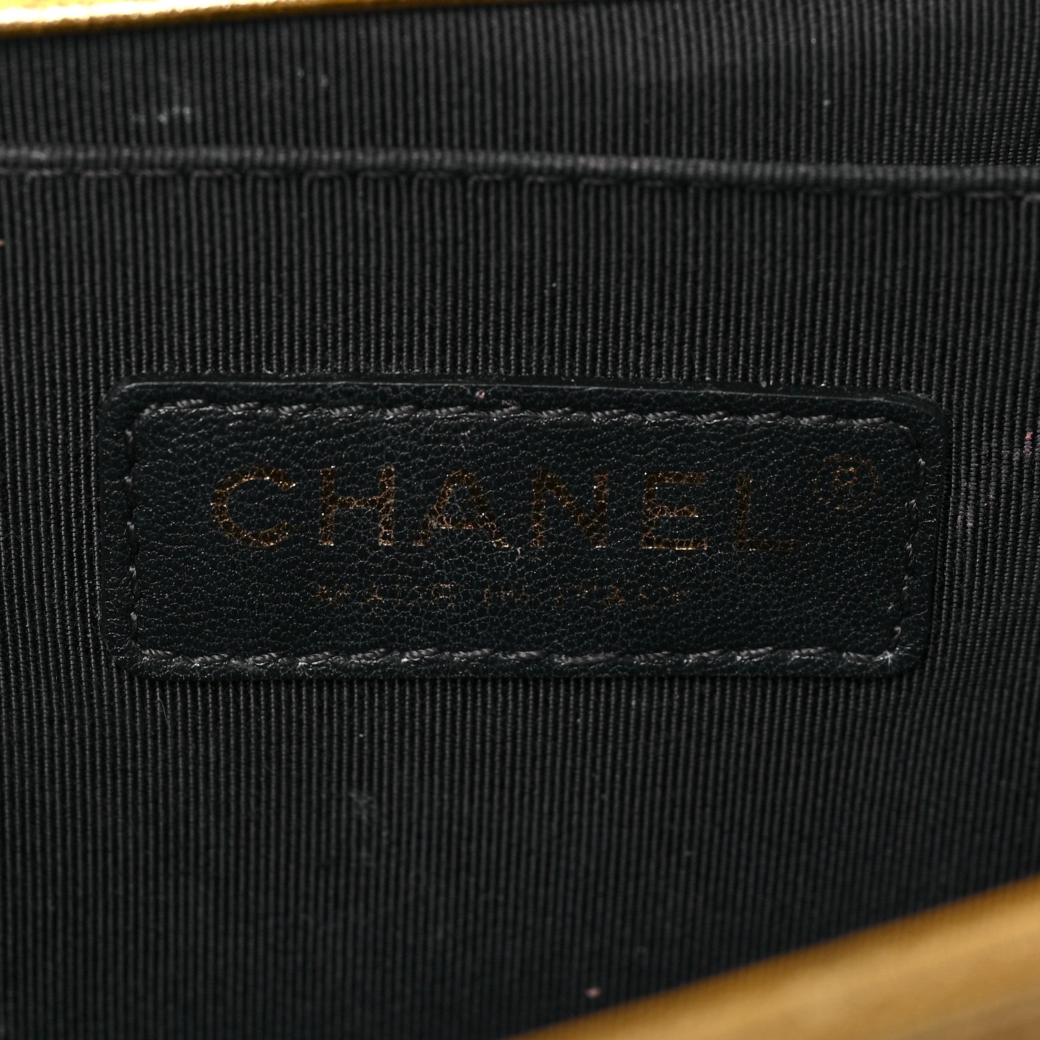 Chanel Metallic Lambskin Embossed Medium Cube Boy Flap Gold 6 of 8