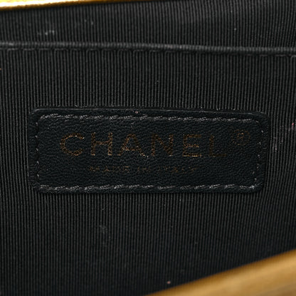 Chanel Metallic Lambskin Embossed Medium Cube Boy Flap Gold 6 of 8