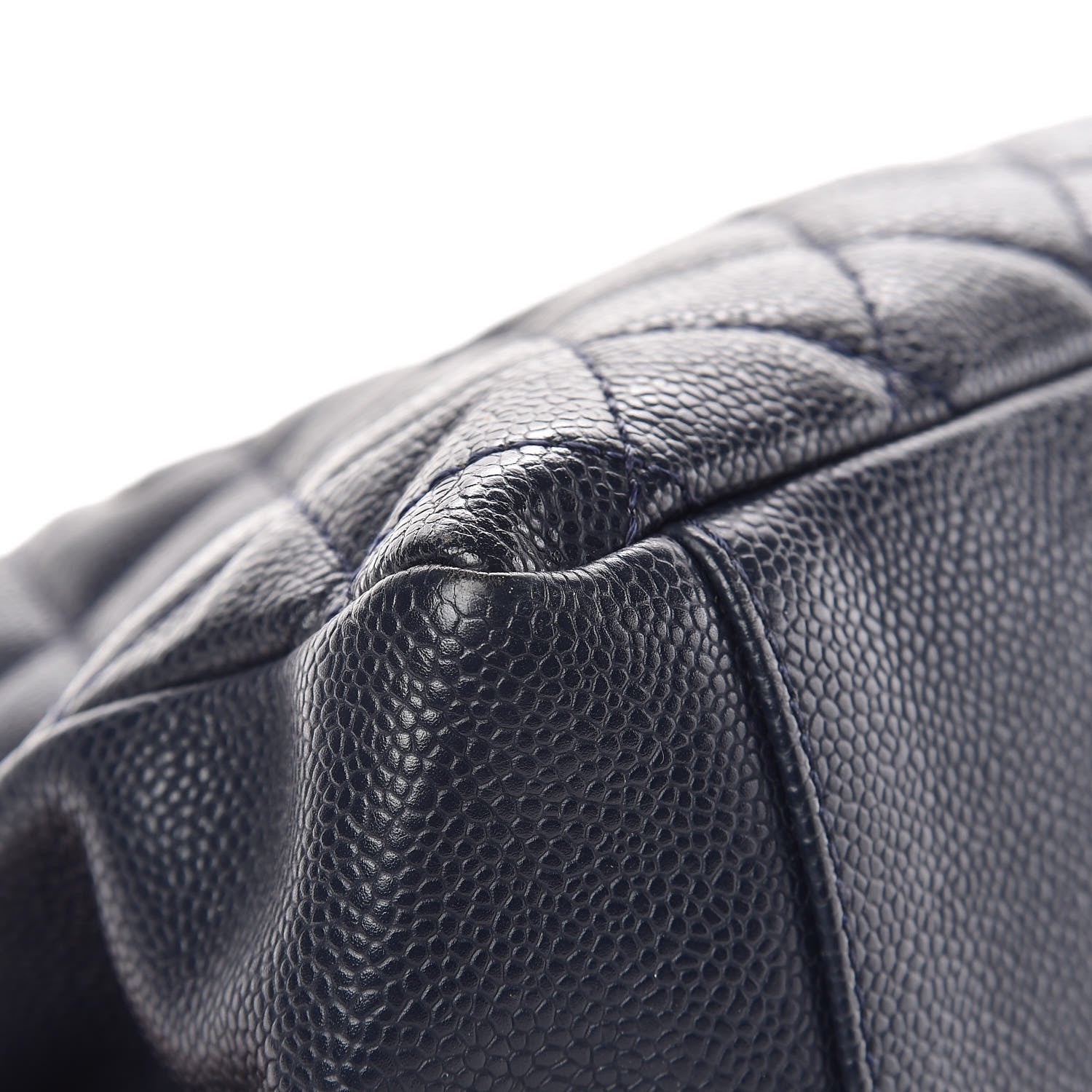 Chanel Caviar Quilted Grand Shopping Tote GST Navy Blue 17 of 18