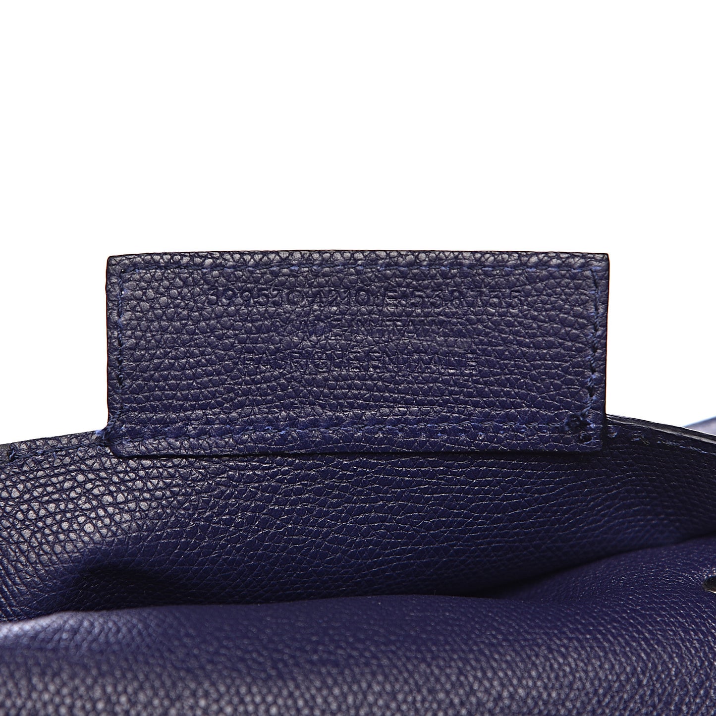 Calfskin Papier A4 Zip Around Plate Tote Bleu Indigo