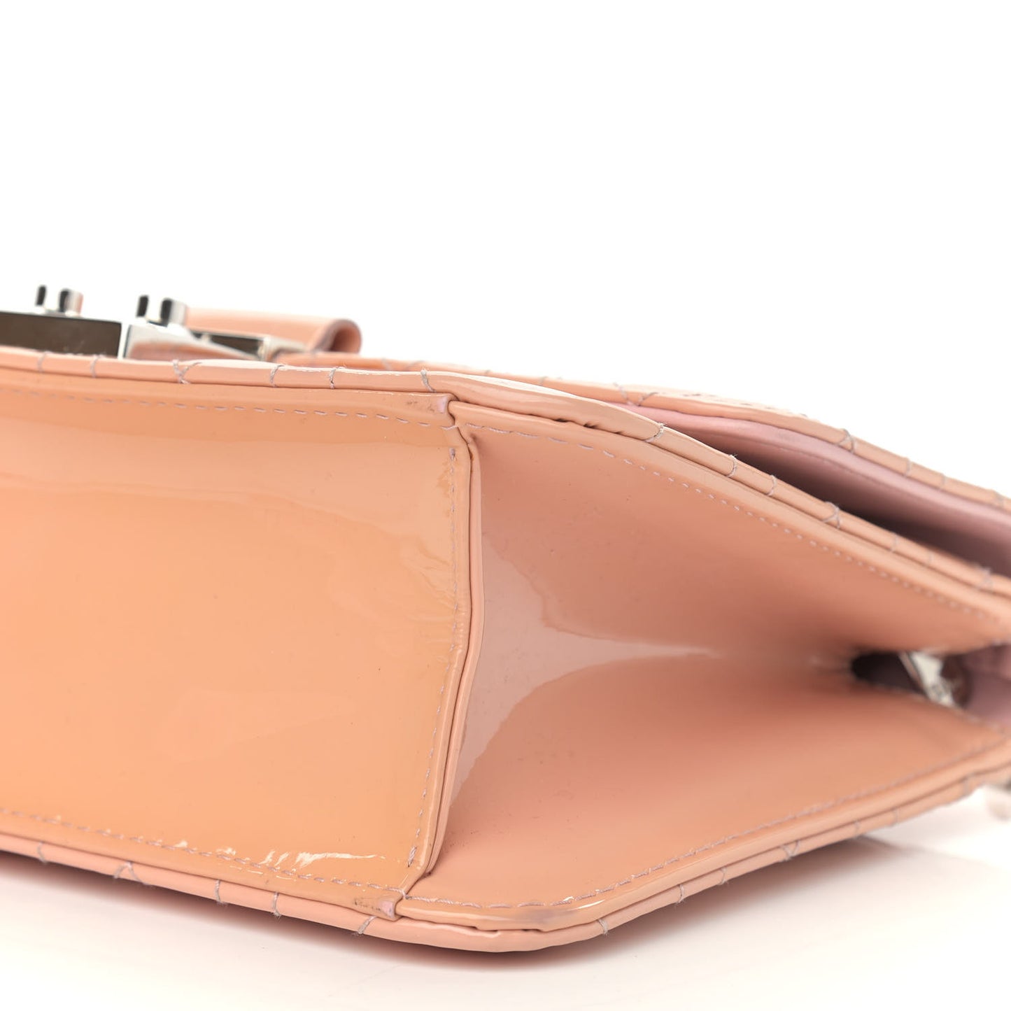 Patent Cannage Miss Dior Promenade Pouch Pink