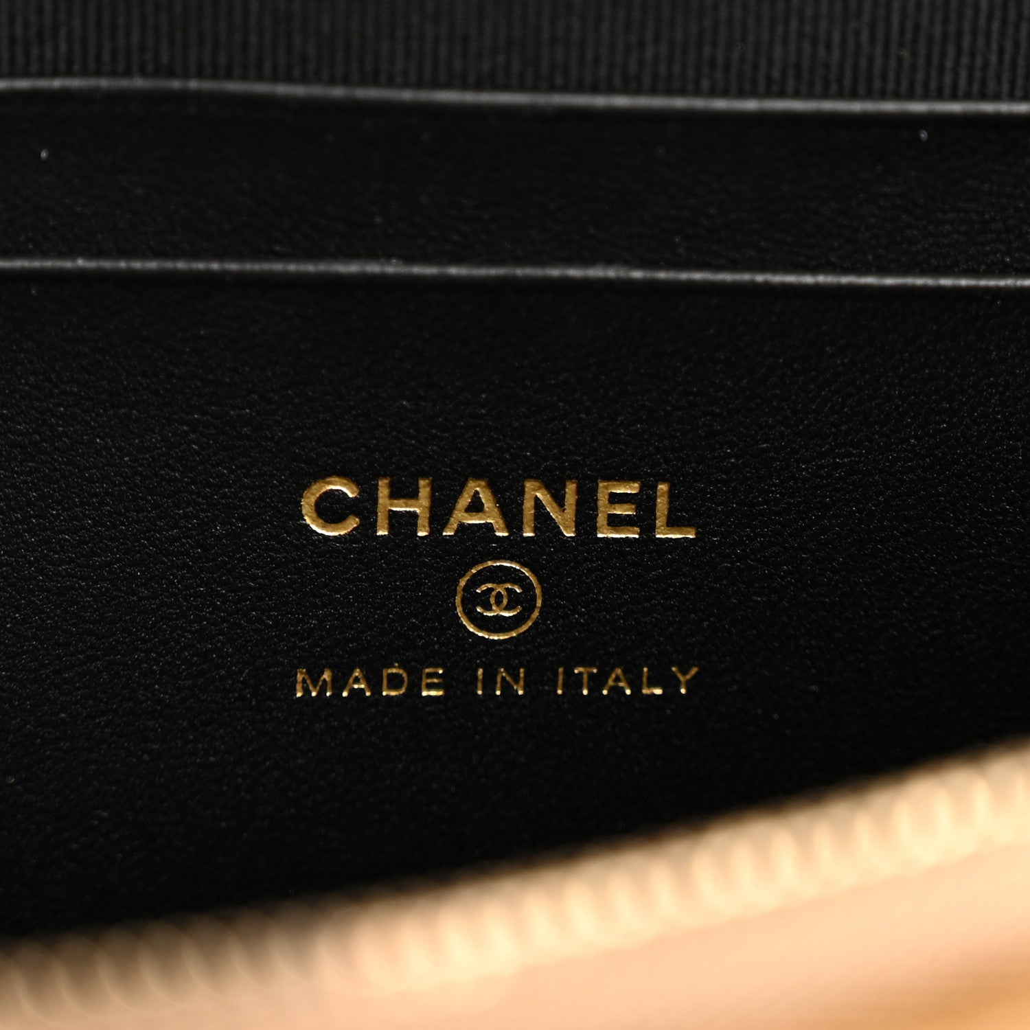 Chanel Suede Calfskin Shiny Lambskin Quilted Top Handle Slim Vanity Case With Chain Beige Black 6 of 11