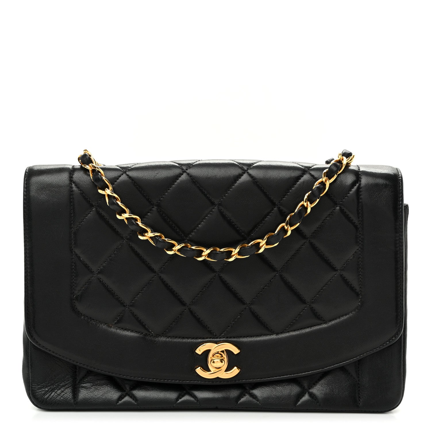 Chanel Lambskin Quilted Medium Single Flap Black 1 of 11