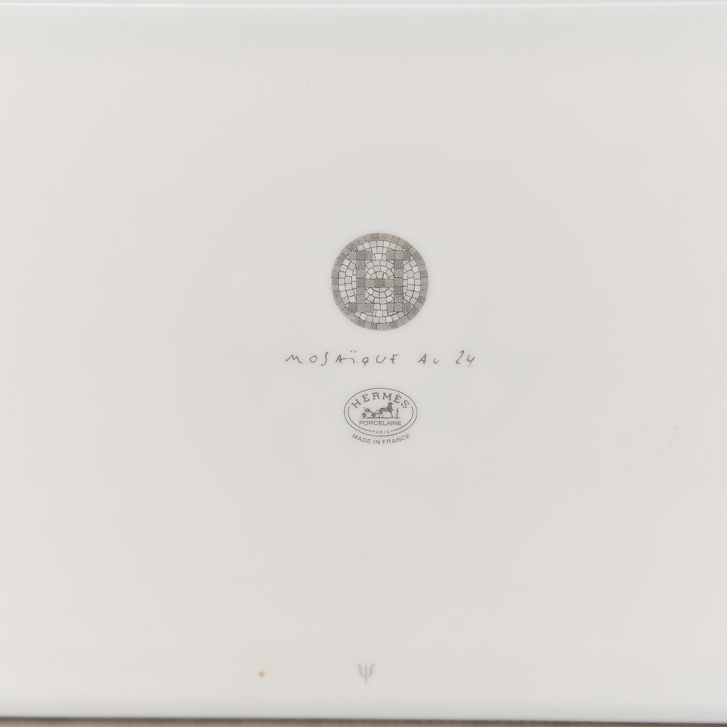 Hermes Porcelain Mosaique Au 24 Sushi Plate Platine 6 of 8