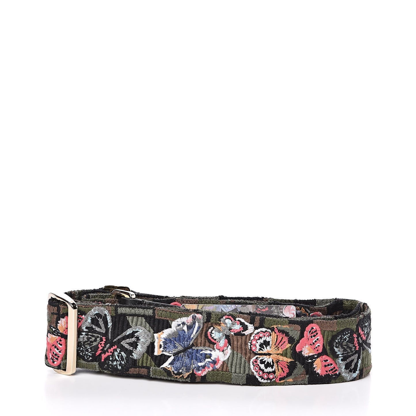Canvas Camubutterfly Rockstud Guitar Strap Multicolor
