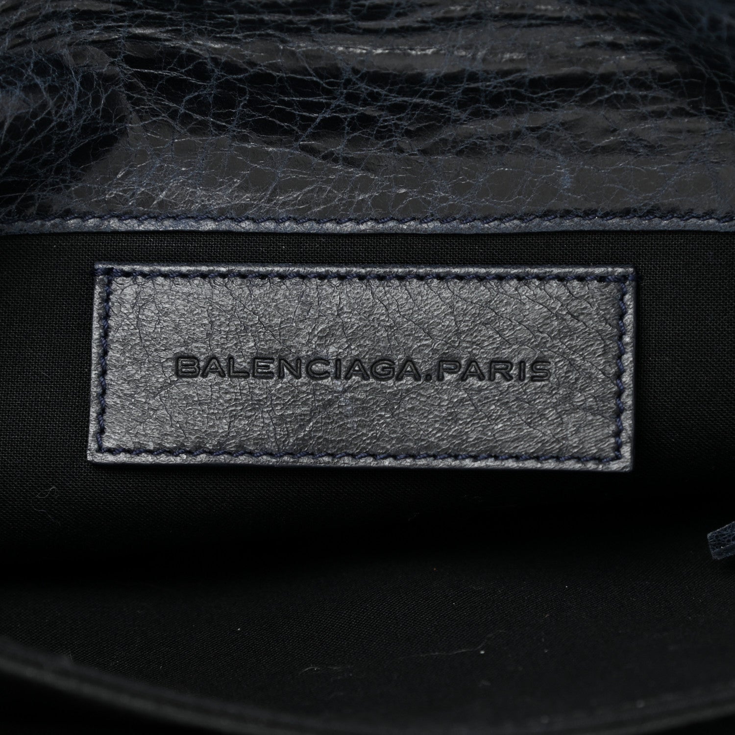 Balenciaga Agneau Classic Hardware Envelope Clutch Dark Night 5 of 8