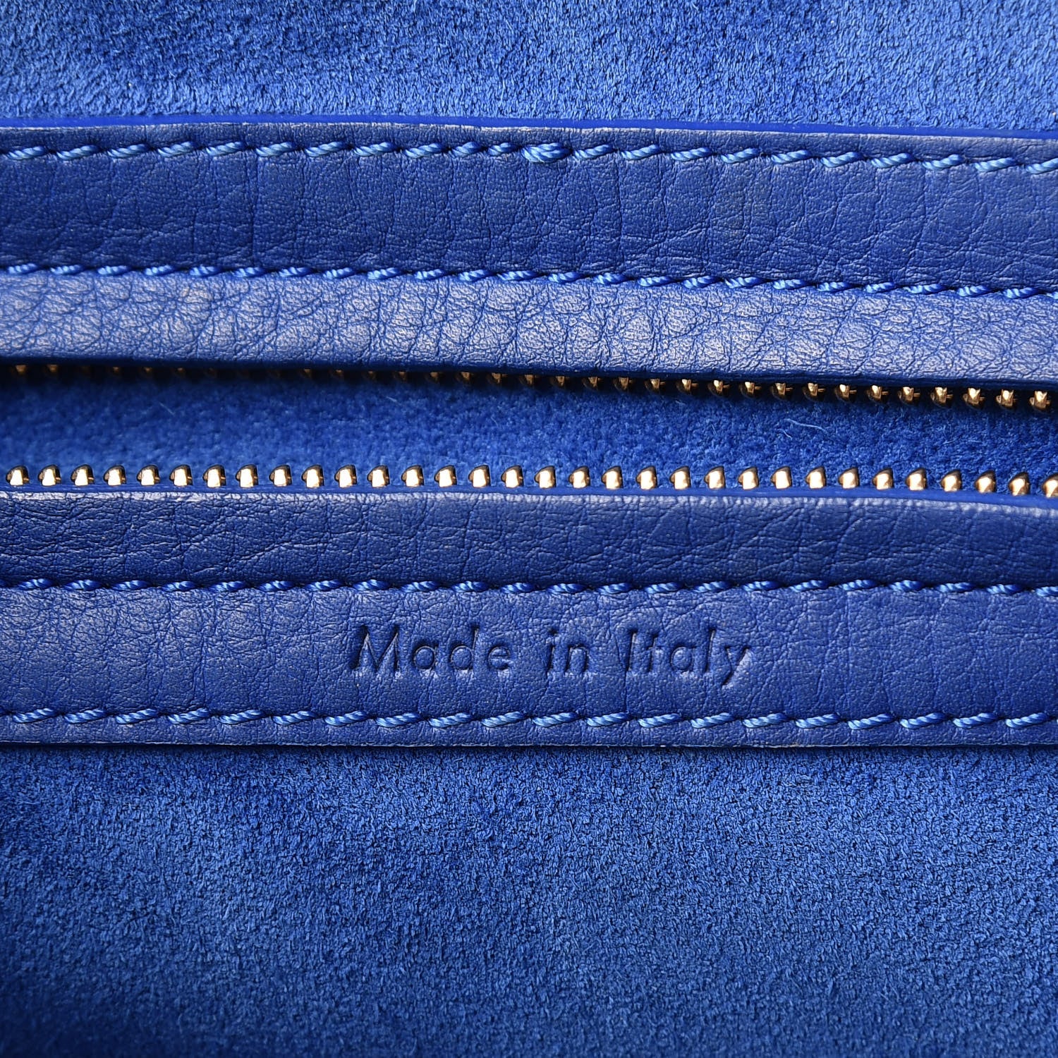 Celine Supple Calfskin Medium Phantom Luggage Royal Blue 7 of 13
