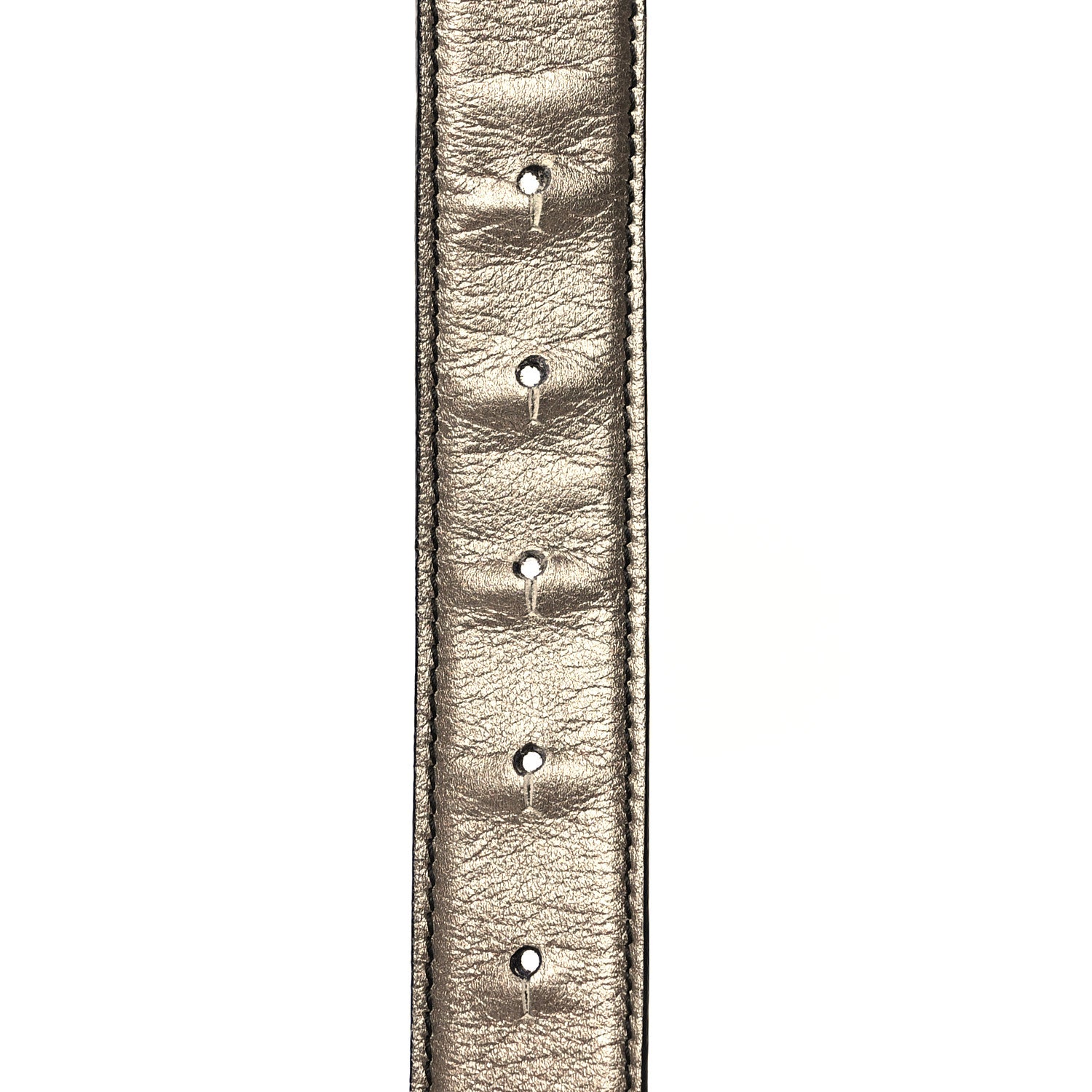 Valentino Garavani Metallic Calfskin Crystal Logo Belt 90 36 Gold 6 of 7