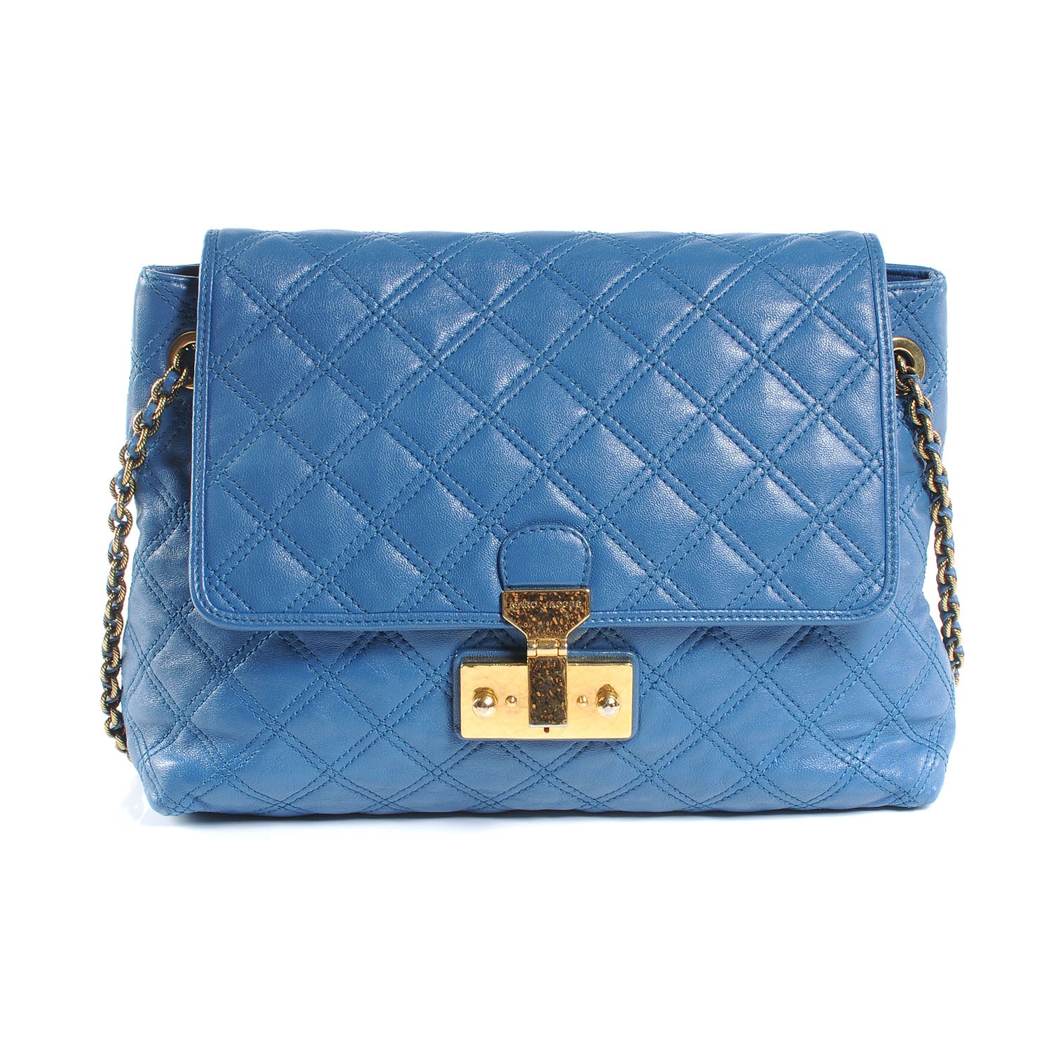 Marc Jacobs Leather Baroque Single Flap Blue 1 of 7