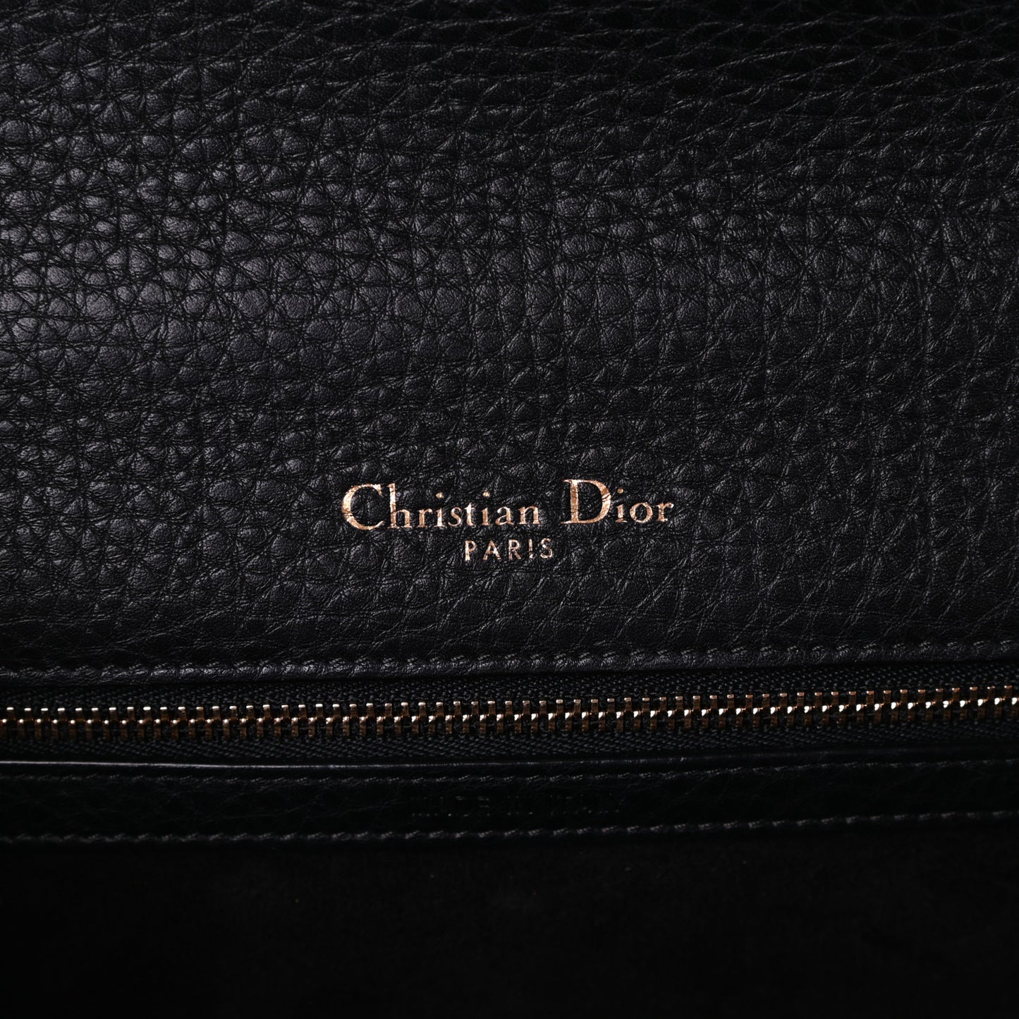 Grained Calfskin Medium Diorama Flap Bag Black