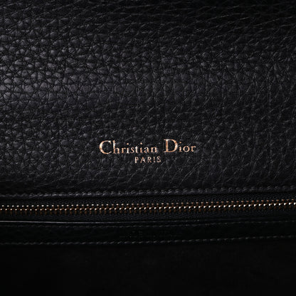 Christian Dior Grained Calfskin Medium Diorama Flap Bag Black 6 of 9