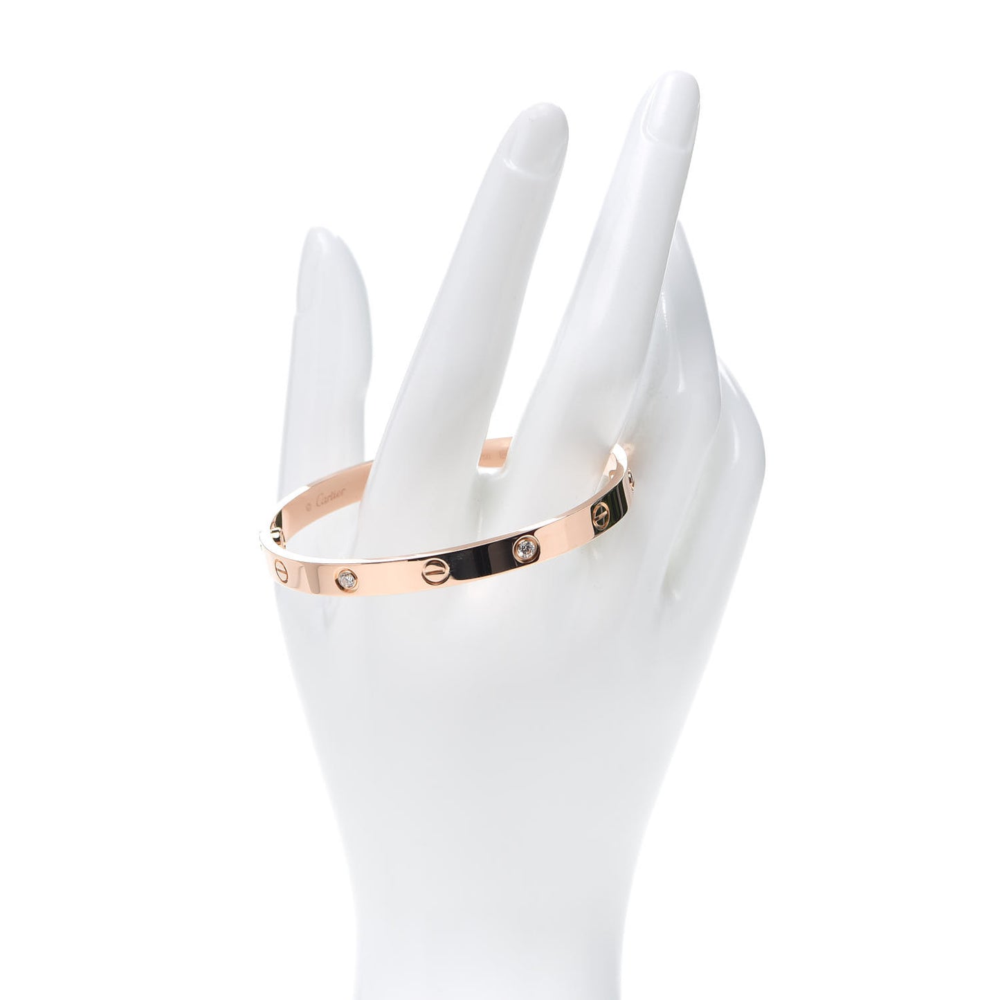 18K Pink Gold 4 Diamond LOVE Bracelet 18