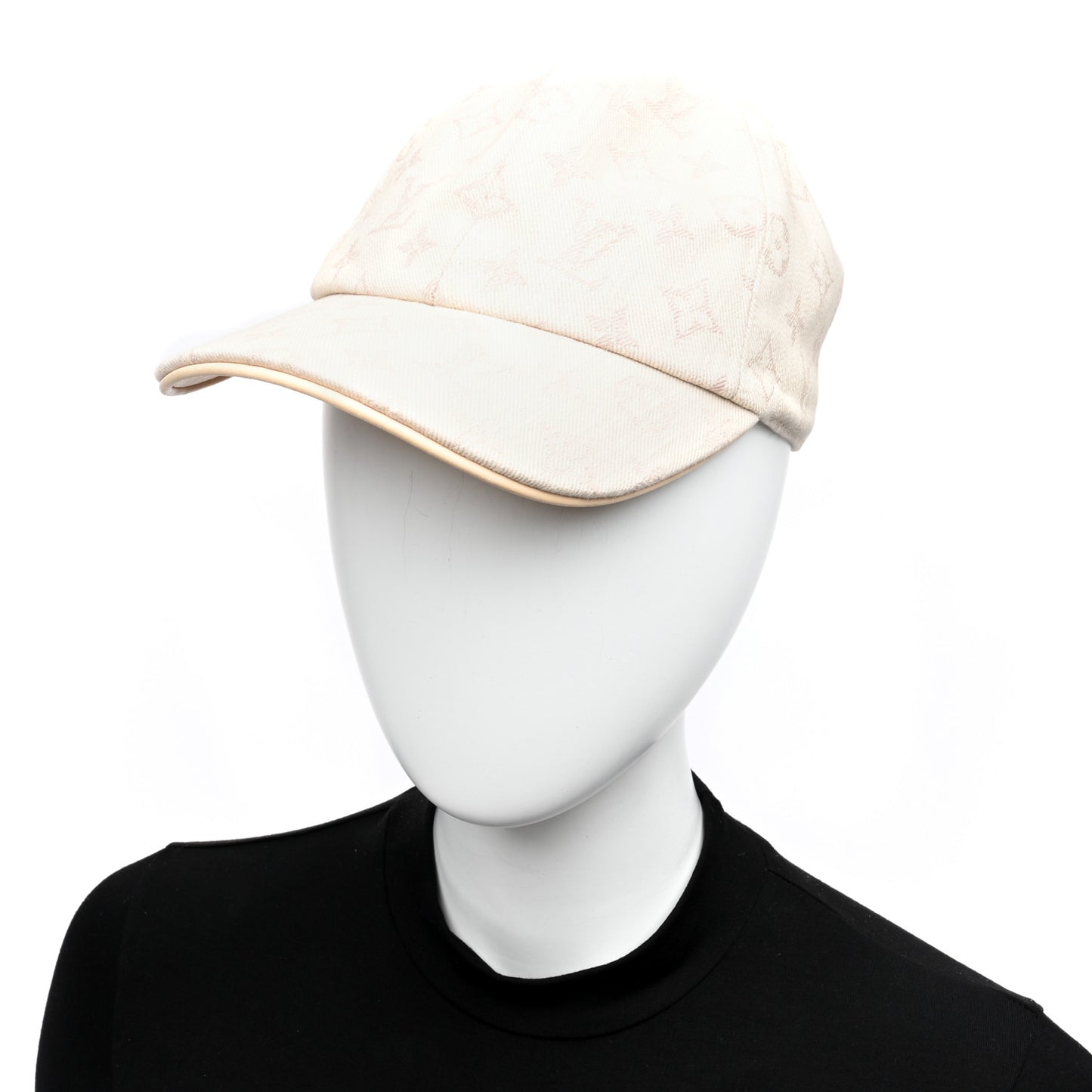 Cotton Monogram Jacquard Be My Cap Beige