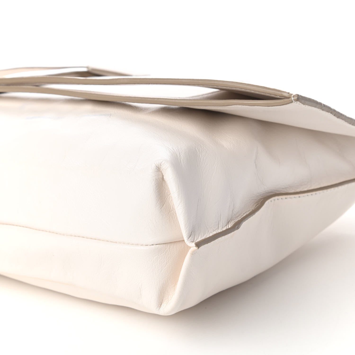 Tom Ford Ramskin Large Alix Padlock Zip Shoulder Bag White 8 of 12