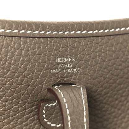 Hermes Taurillon Clemence Amazone Evelyne TPM Etoupe Bleu Indigo 6 of 11