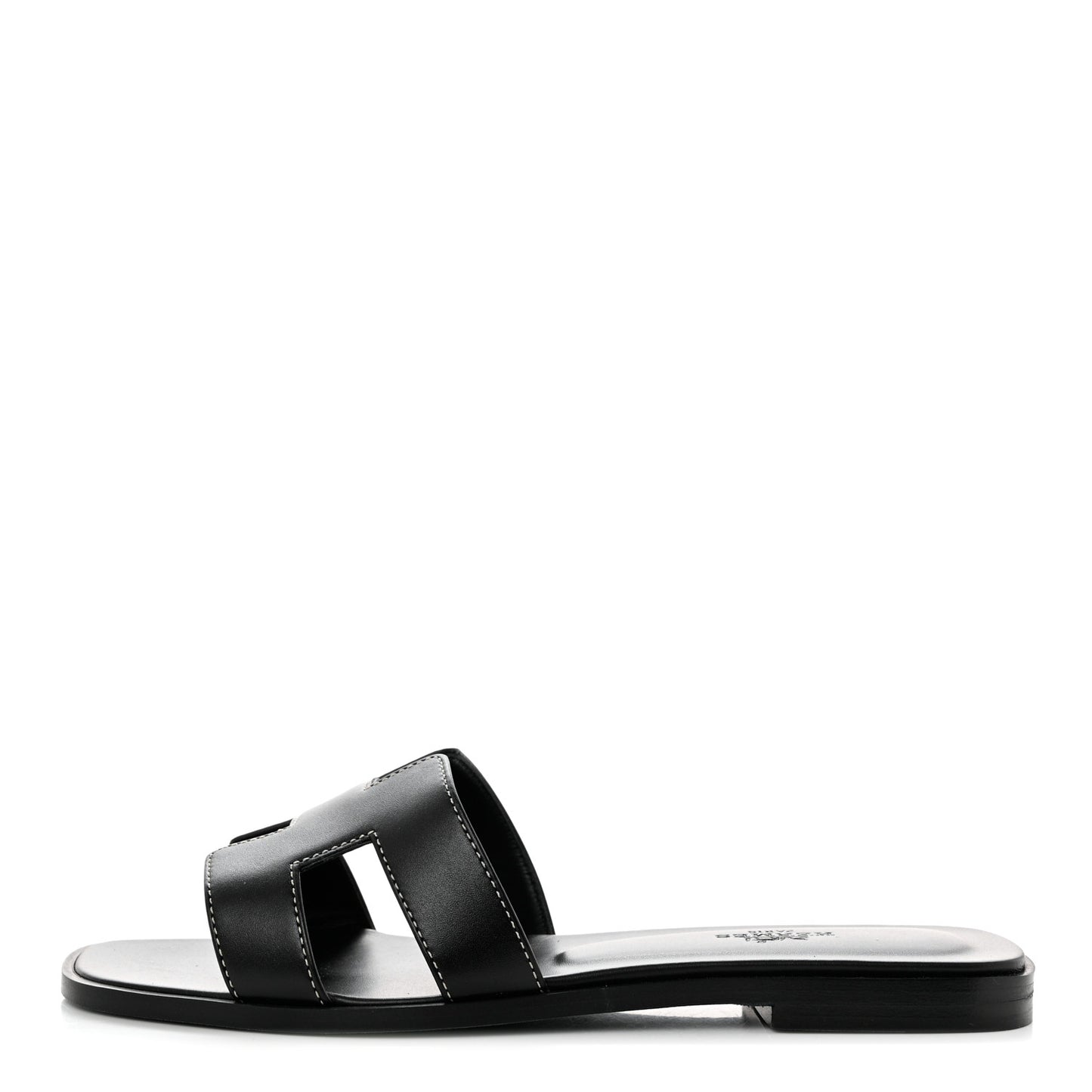 Box Calfskin Oran Sandals 37.5 Black