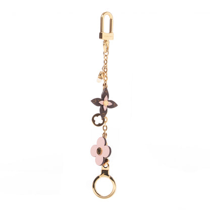 Louis Vuitton Brass Monogram Blooming Flowers Bag Charm Key Holder Rose Ballerine 1 of 3