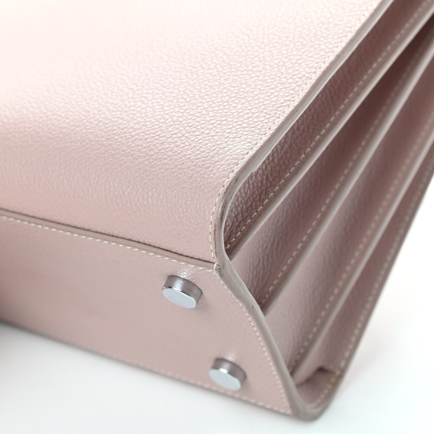 Grained Calfskin Baby Sac De Jour Antique Rose