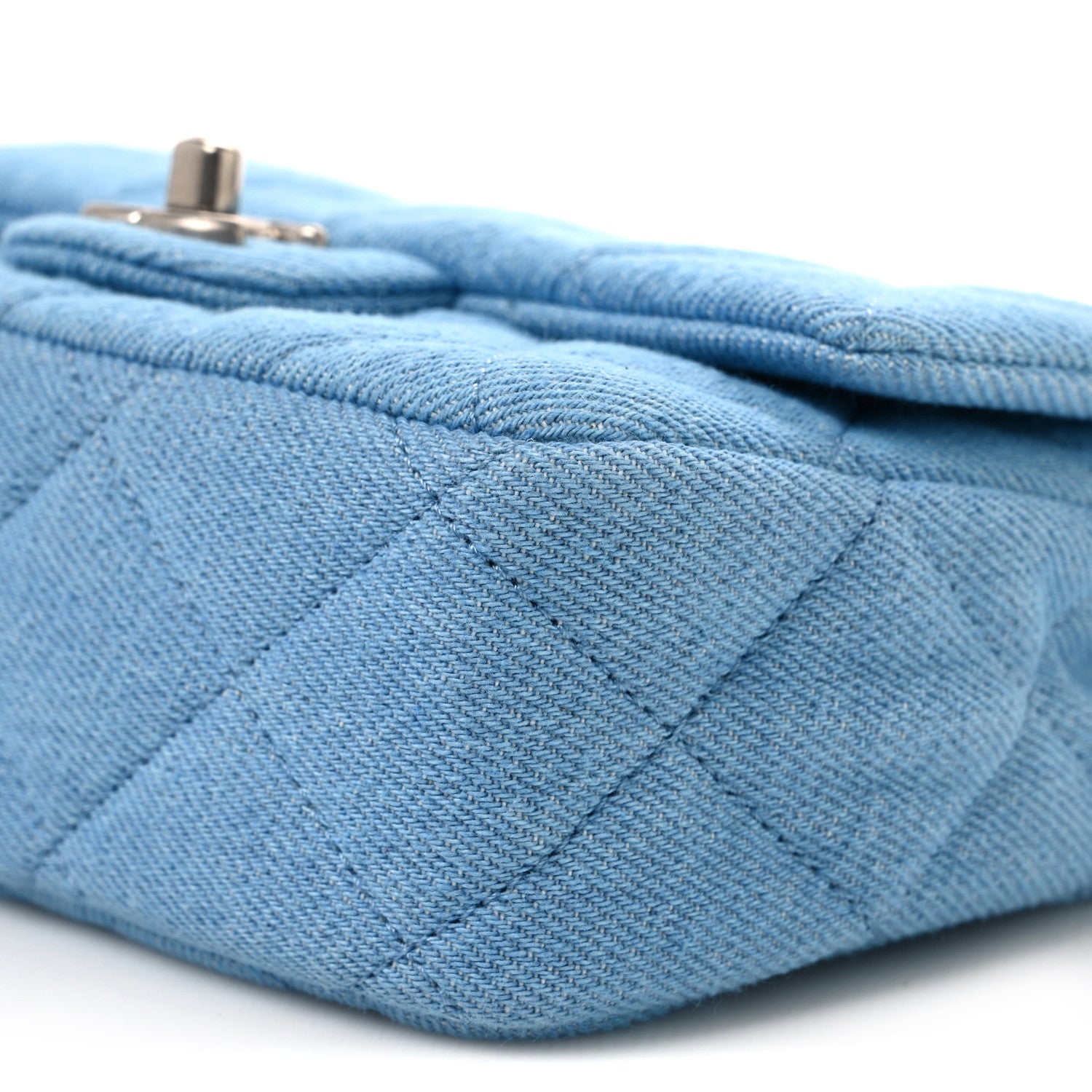 Chanel Denim Quilted Sweetheart Mini Flap Blue 10 of 10