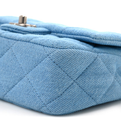 Chanel Denim Quilted Sweetheart Mini Flap Blue 10 of 10