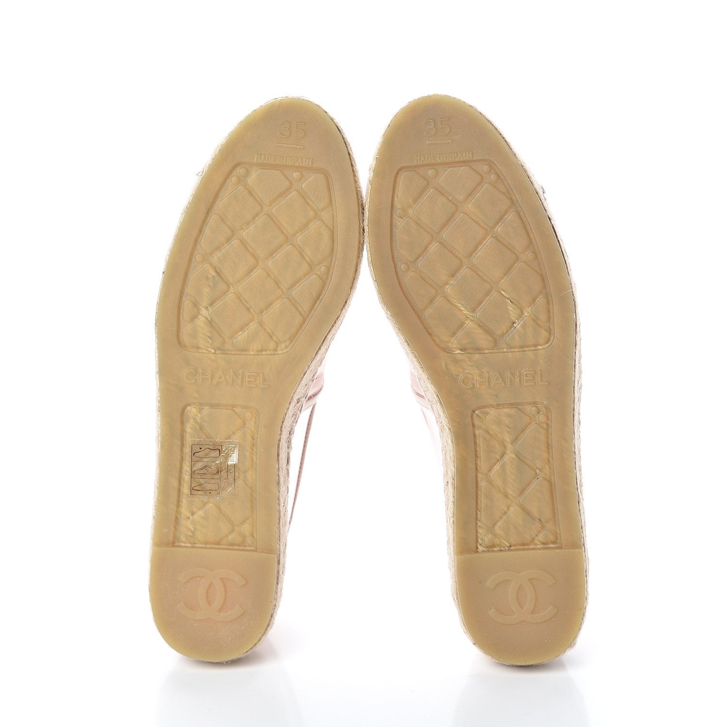Chanel Mesh Grosgrain CC Espadrilles 35 Pink 7 of 8