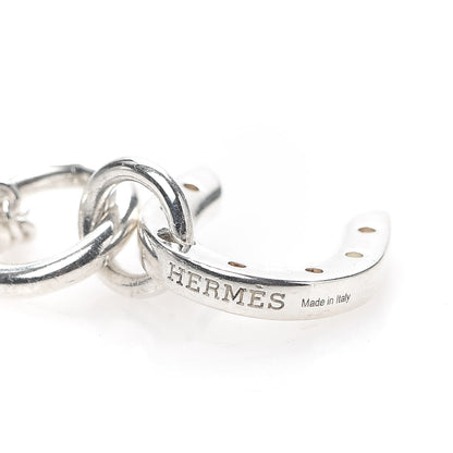 Hermes Sterling Silver Horseshoe Toggle Necklace 4 of 5