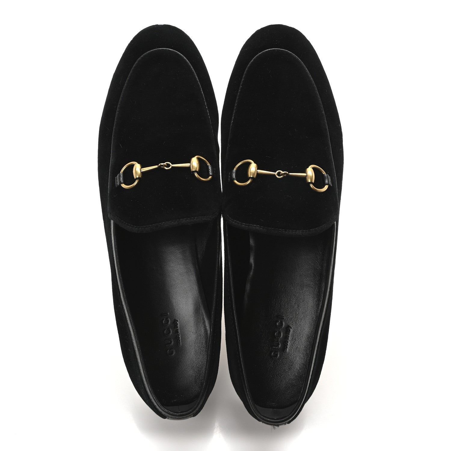 Gucci Velvet Horsebit Womens Jordaan Loafers 41 Black 2 of 10