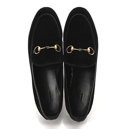 Gucci Velvet Horsebit Womens Jordaan Loafers 41 Black 2 of 10