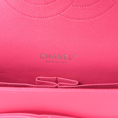 Chanel Lambskin Quilted Jumbo Double Flap Dark Pink 7 of 16