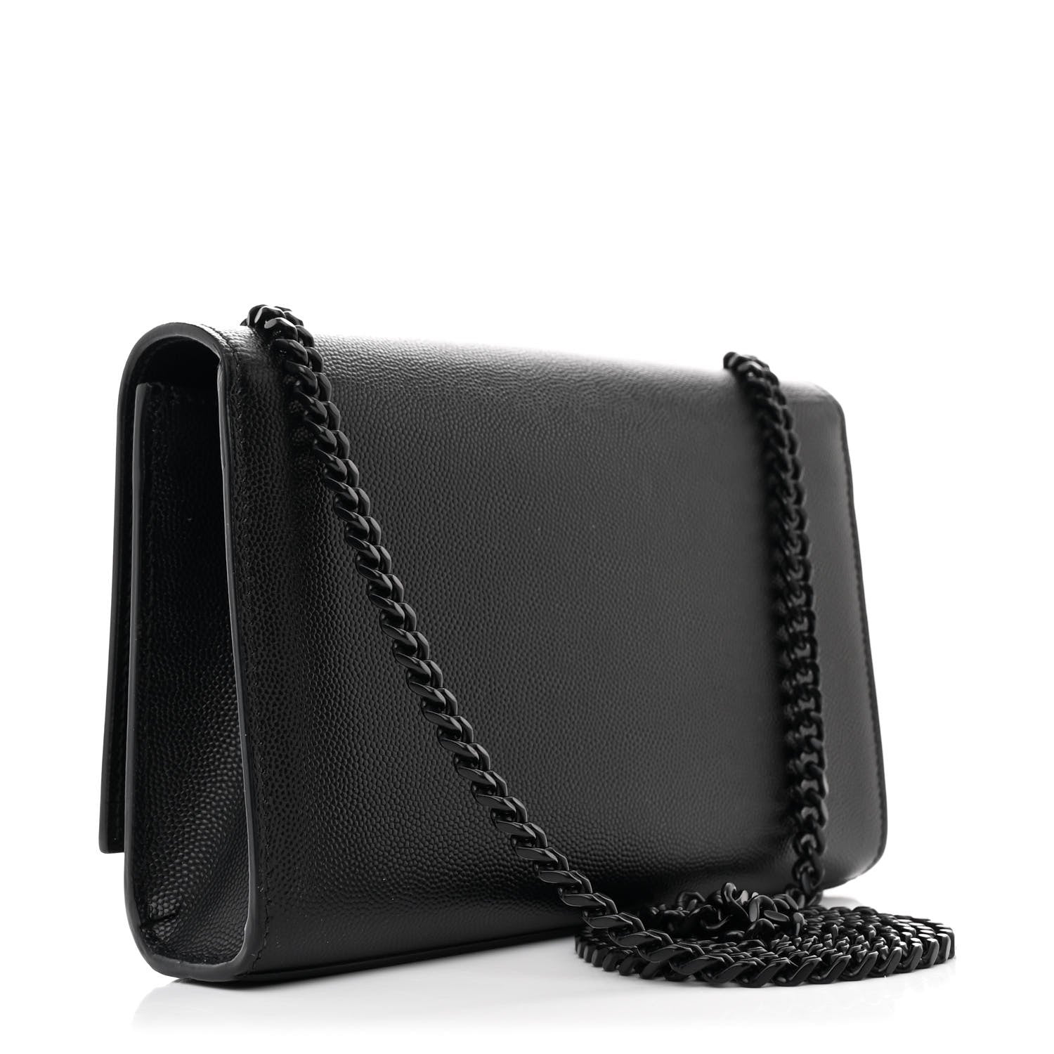 Saint Laurent Grain De Poudre Small Monogram Monochrome Kate Satchel Black 3 of 10