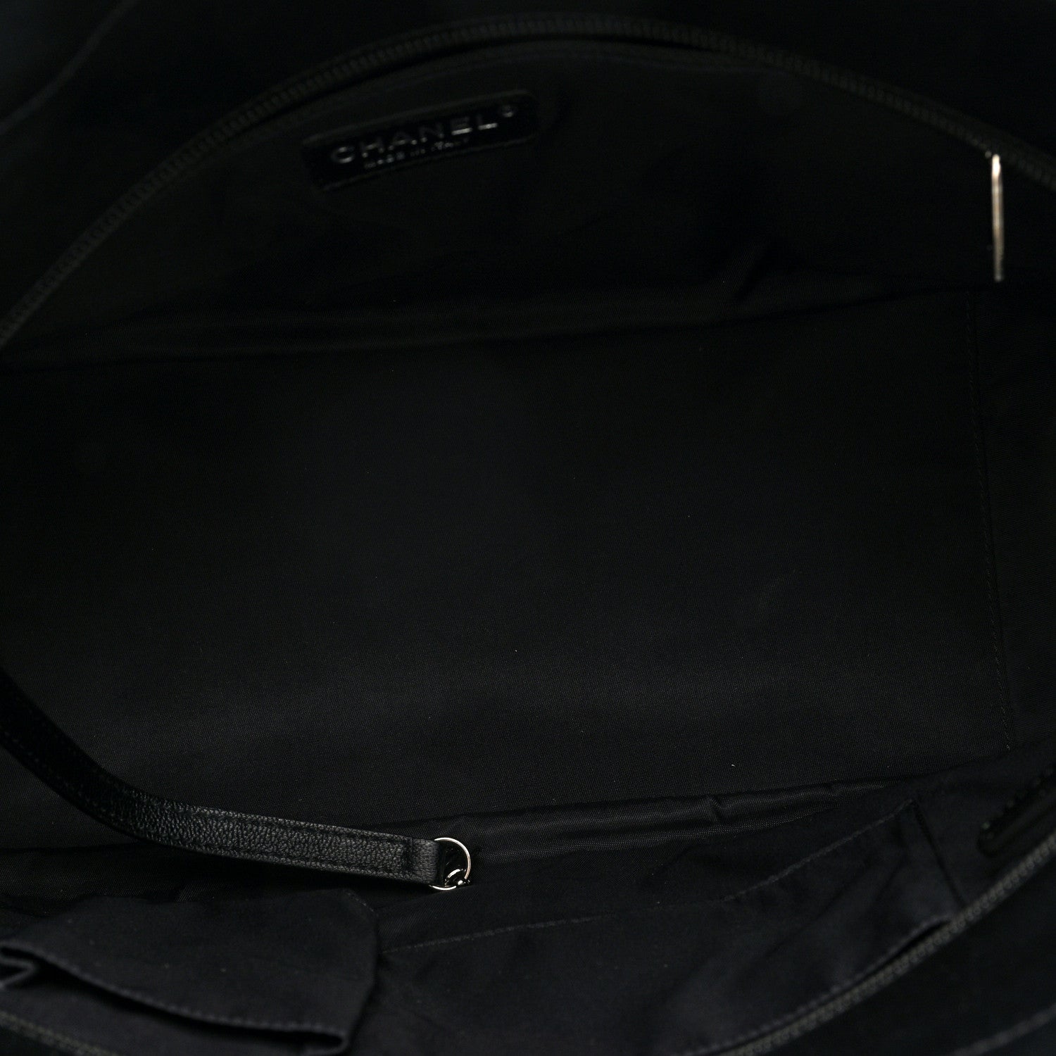 Chanel Coated Canvas Quilted Large Paris Biarritz Tote Black 5 of 10