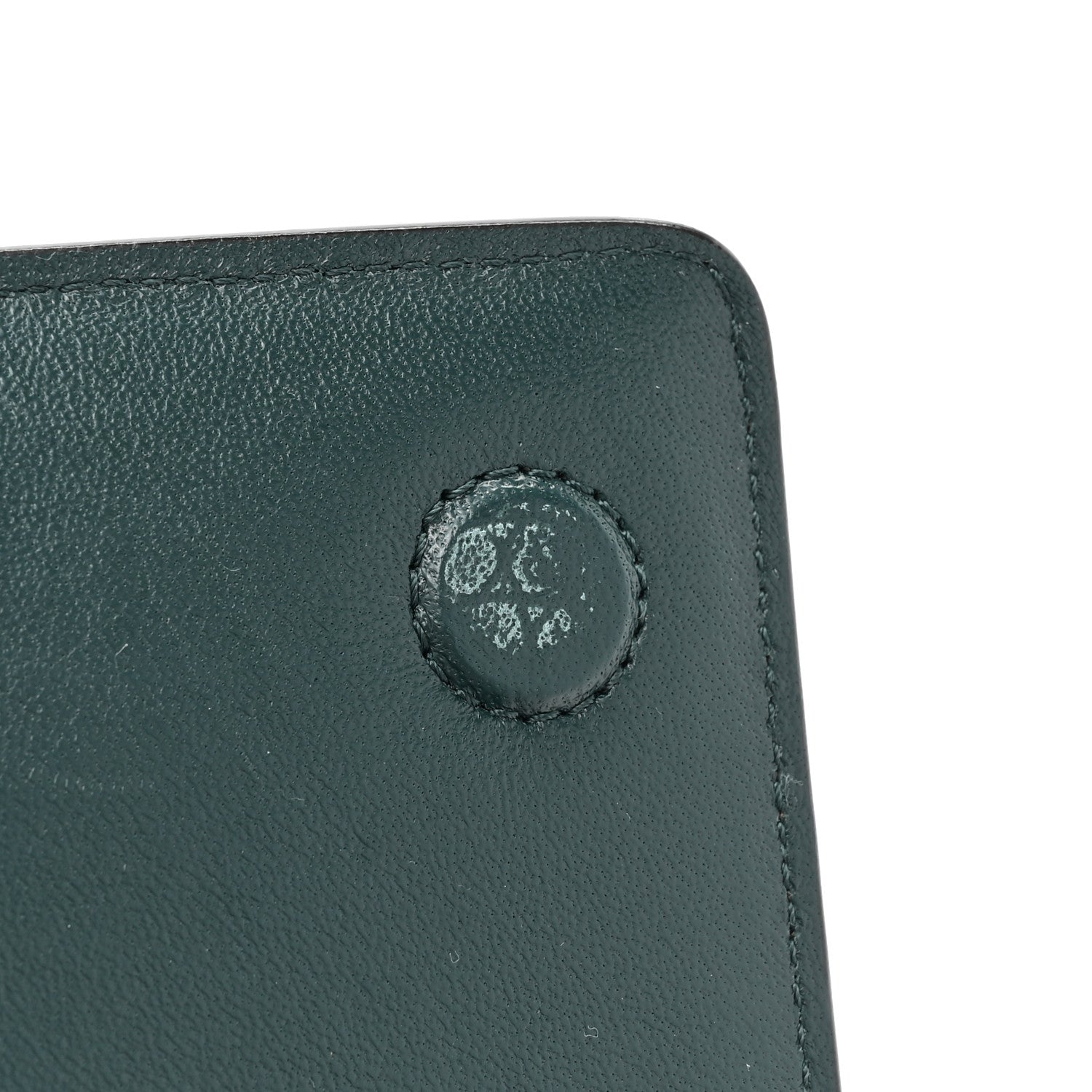 Jimmy Choo Calfskin Crocodile Embossed Varenne Chain Clutch Dark Green 9 of 19