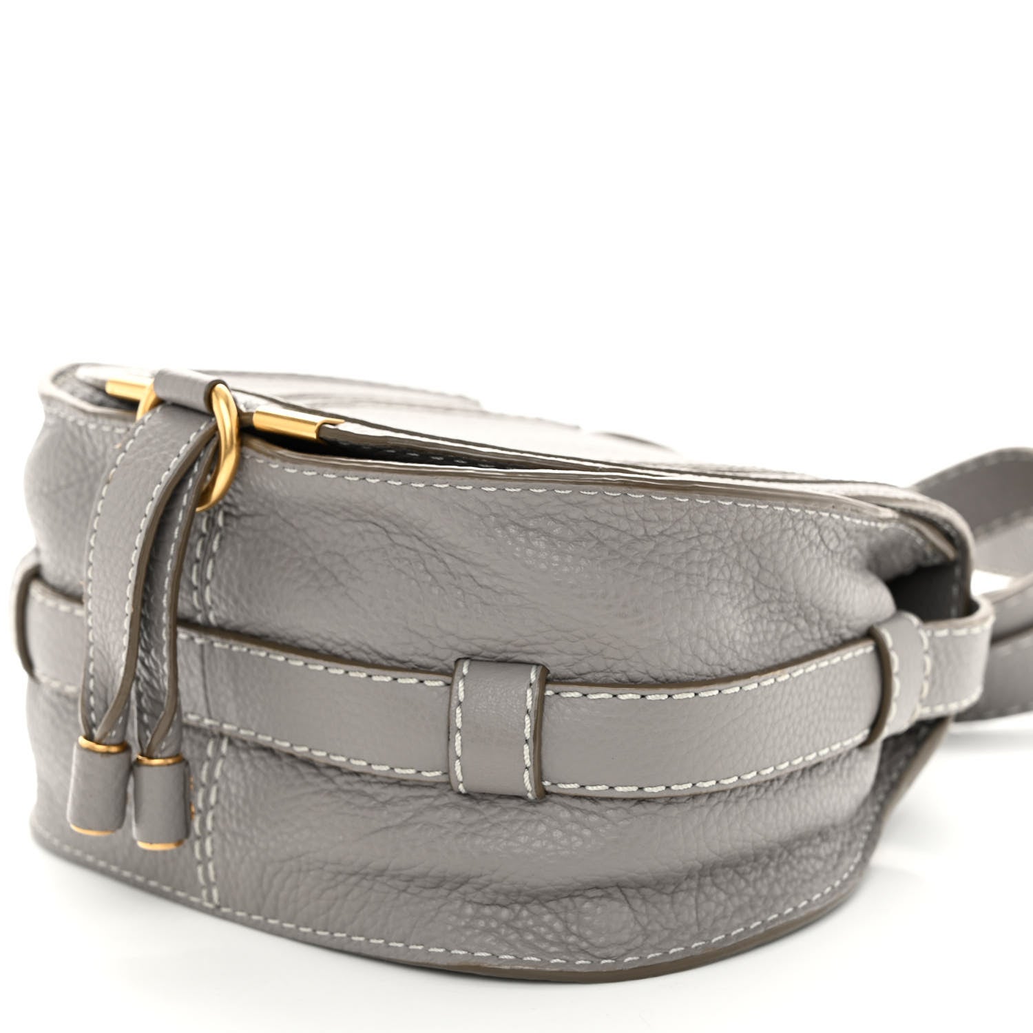 Chloe Calfskin Mini Marcie Round Crossbody Bag Cashmere Grey 8 of 8