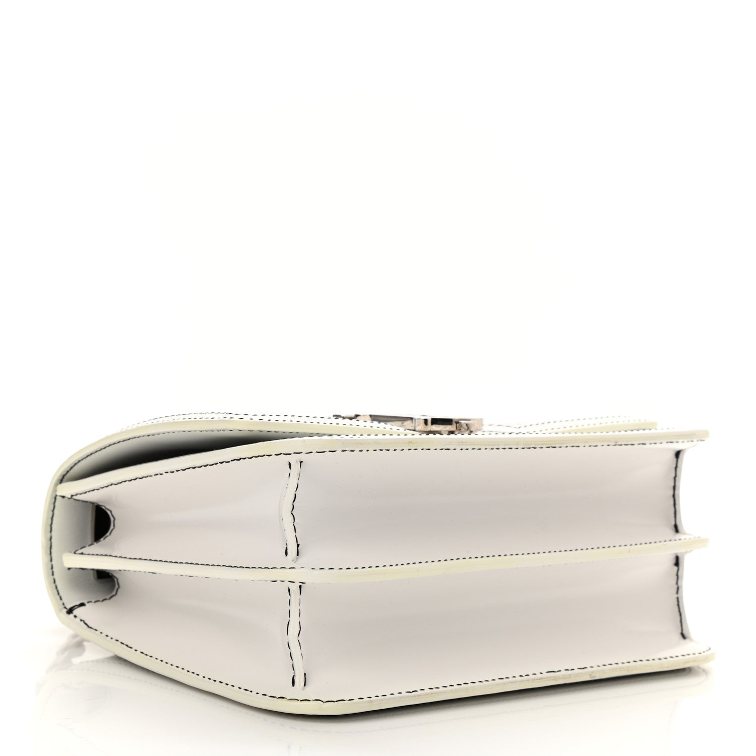 Burberry Calfskin Monogram Embossed Small TB Chain Bag Optic White 4 of 8