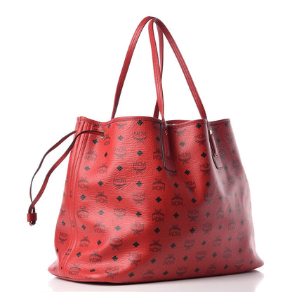 MCM Visetos Large Liz Reversible Shopper Tote Ruby Red 5 of 15