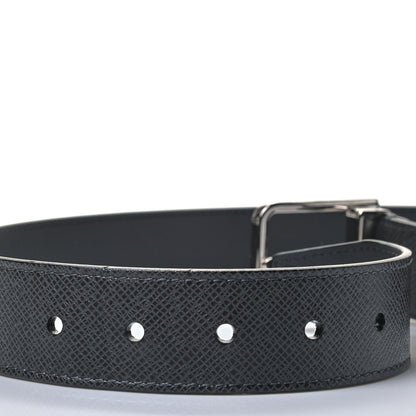 Louis Vuitton Calfskin 35mm Pont Neuf Belt 95 38 Black 4 of 4