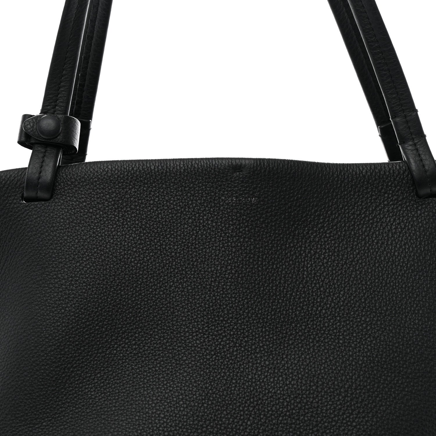 The Row Grained Calfskin Park Tote Three Black 9 of 11