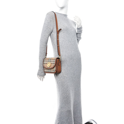 Burberry Calfskin Check Small Elizabeth Bag Briar Brown 2 of 9